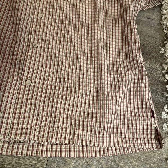 Eddie Bauer Men's Tan Plaid Button Down Shirt - Picture 5 of 10